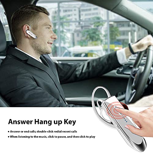 Bluetooth 5.3 Headset Compatible with LG K540 Wireless Earpiece, IPX5 Waterproof, Dual Microphones, Noise Reduction, 60 Days Standby + 22Hrs HD Talk Time!