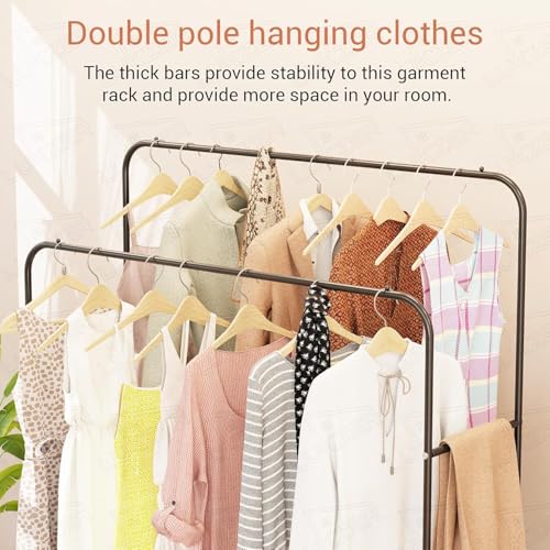 Image of Lukzer 1PC Metal Garment Rack Multipurpose Clothes Rack with Bottom Shelf /Coat Jacket Hanger for Home Bedroom Storage Organizer Unique Display Stand (Black / 148 x 110 x 55 cm, MGS-002)