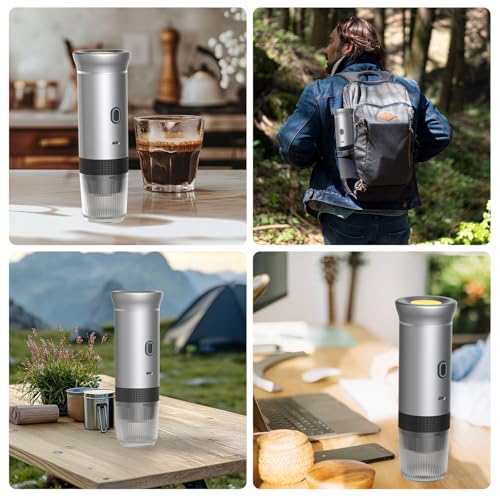Vunzo Macchina Per Caffè Espresso Elettrica Portatile, Auto-Riscaldamento Con USB-C, Macchina Da Caffè A Capsula Mini, Macchina Da Caffè Da Viaggio, Macchina Da Caffè Da Campeggio - 7