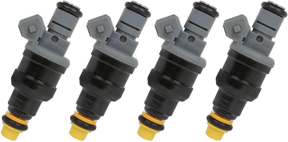 4pcs Fuel Injectors 0280150965 Fit for 95-99 for Chrysler for Sebring, 95-99 for Dodge for Avenger/Neon, 95-99 for Mitsubishi for Eclipse, 4 Holes