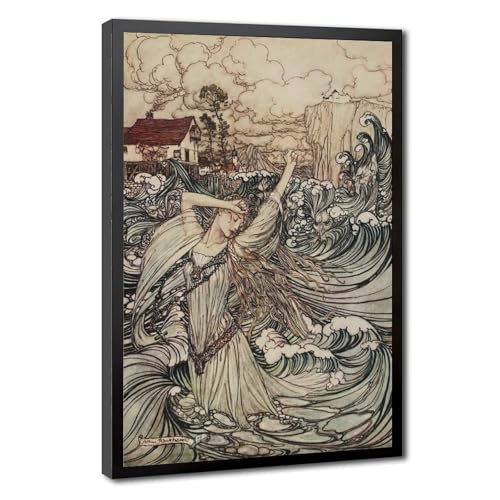Affiches sur Toile Arthur Rackham Undine Mythologie Nordique Decoration Murale