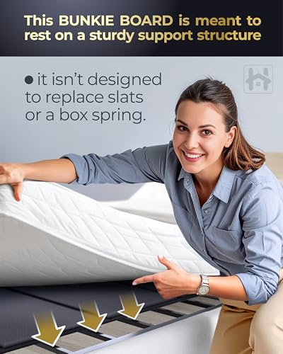 Golden Home Essentials Premium 10mm King Size Bunkie Board (76\" x 80\") – Slim Low-Profile Mattress Support – Quiet, Moisture-Resistant, Lightweight Bed Board for Platform & Slatted Frames