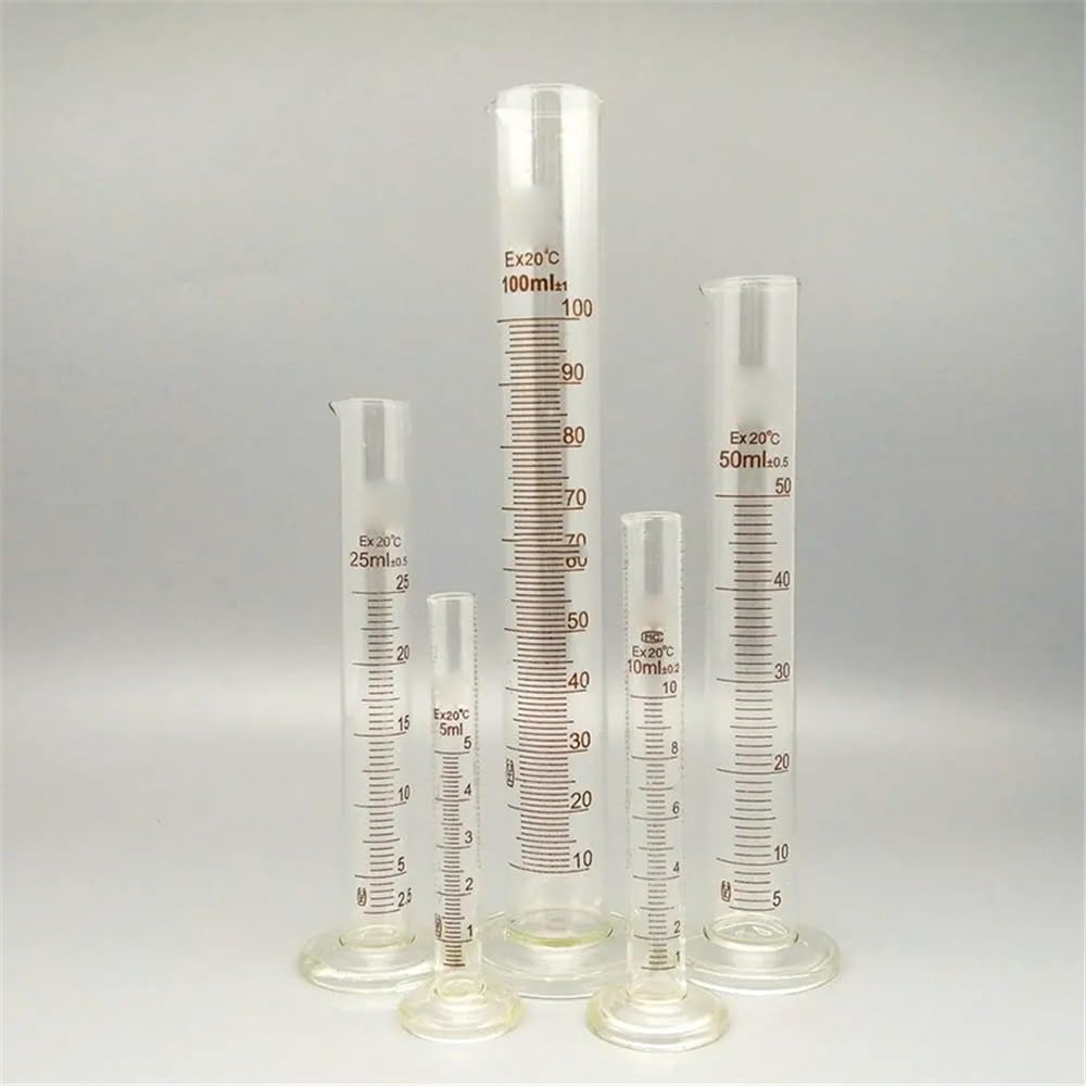 Equipos y suministros de laboratorio Probeta de laboratorio graduada profesional 5 ml a 1000, cilindro medidor, herramienta medición con boquilla