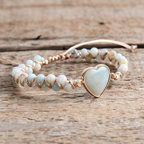 Image of YGLINE Boho Handmade Natural Stone Bead Wrap Wrist Statment Bracelet Jewelry Collection
