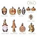 Valery Madelyn Fall Tree Ornaments for Home, 12ct Shatterproof Fall Decorations for Small Tree, Orange Hanging Gnome Ball for Harvest Halloween Thanksgiving Autumn