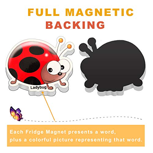 HLXY Refrigerator Magnets for Kids 64 PCS Animals Magnets Toys -Dinosaurs Insect Ocean Sea Animal Magnets - Foam Animal -Fridge Magnets for Toddlers Educational Toy for Preschool Learning