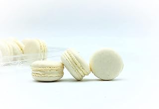 MacaronCentrale 50 Pack Handmade Gluten-Free Vanilla French Macarons - Crisp Shell, Chewy Center Dessert Gift