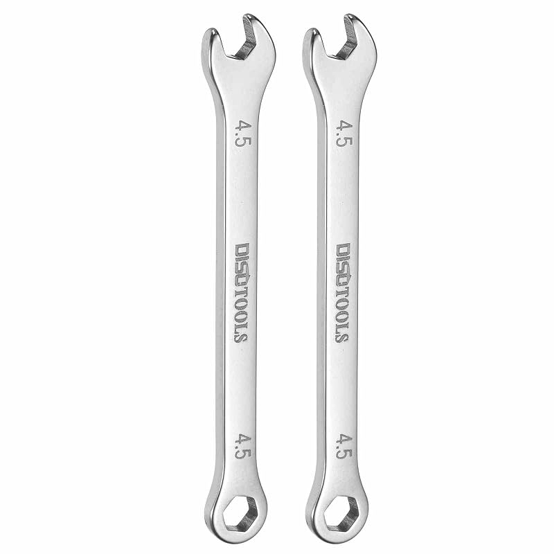 Kit de 2 chaves combinadas finas 4,5 mm HARFINGTON em aço inoxidável 30Cr13, abertura angulada de 15°