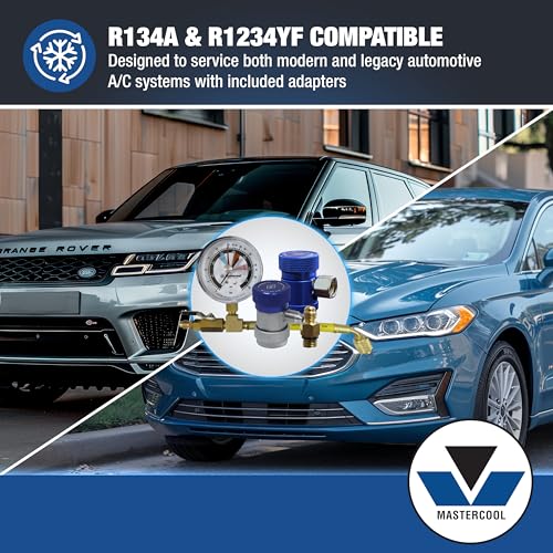 Image of Mastercool 53551 Automotive A /C Tracer Gas Leak Detection Kit, 95% Nitrogen / 5% Hydrogen System, Includes 55975 IntellaSense III Detector, R134a & R1234yf Compatible