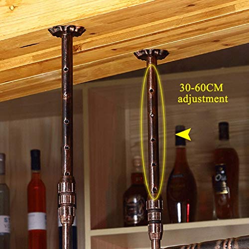 Support à verres à vin suspendu en finition noire mate pour intérieur moderne - 5
