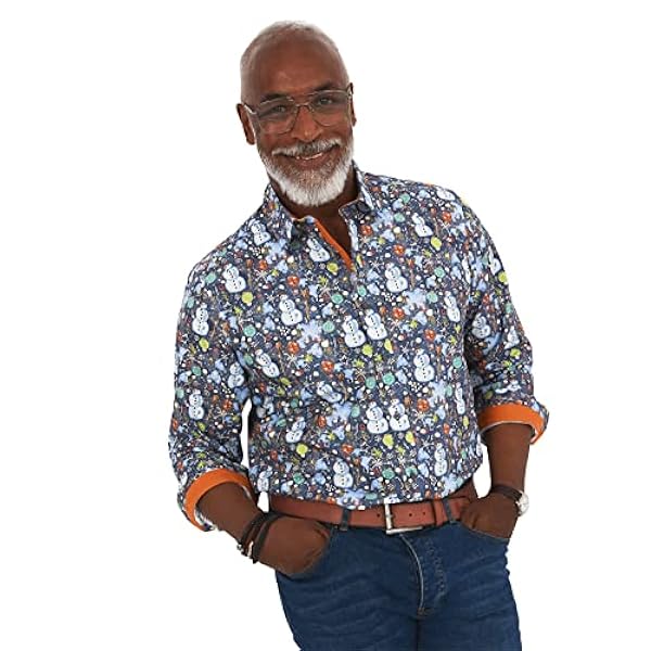 Joe Browns Camisa Festiva de Muñeco de Nieve para Hombre
