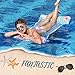 Pool Floats - 2 Pack Inflatable Pool Rafts, Pool Floats Adult Size, 4-in-1 Floats for Swimming Pool, Thick PVC Pool Float Lounger Water Hammock