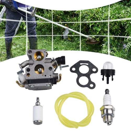 BlissfulAbode Vergaser-Ersatz 506450501 für Husqvarna 135 140 140E 440 440E Kettensäge, inklusive Filter-Primer-Ölblasen-Rohrdichtung