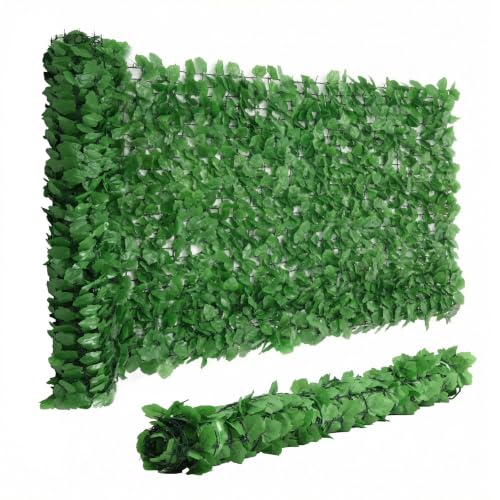 WilTec Clôture Pare-Vue Design Feuillage – 300 x 150 cm – en PE & Plastique – Paravent extérieur comme Habillage de Mur, Brise-Vue Jardin clôture,...