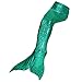 Quesera Women's Mermaid Tail Costume for Swimming Cospaly Outfit Without Monofin, Green, L