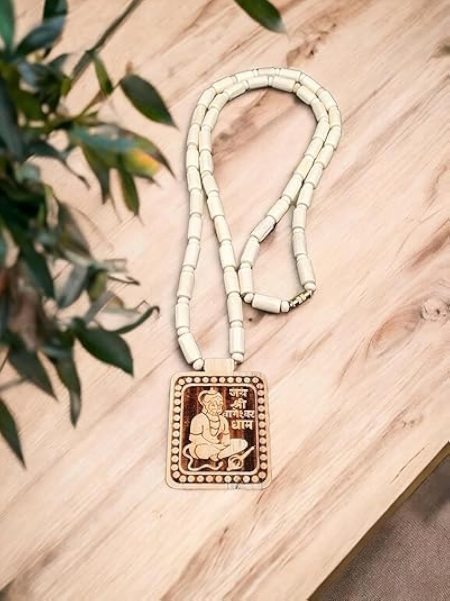 Big Size Cylindrical Bead Tulsi Kanthi Mala Necklace