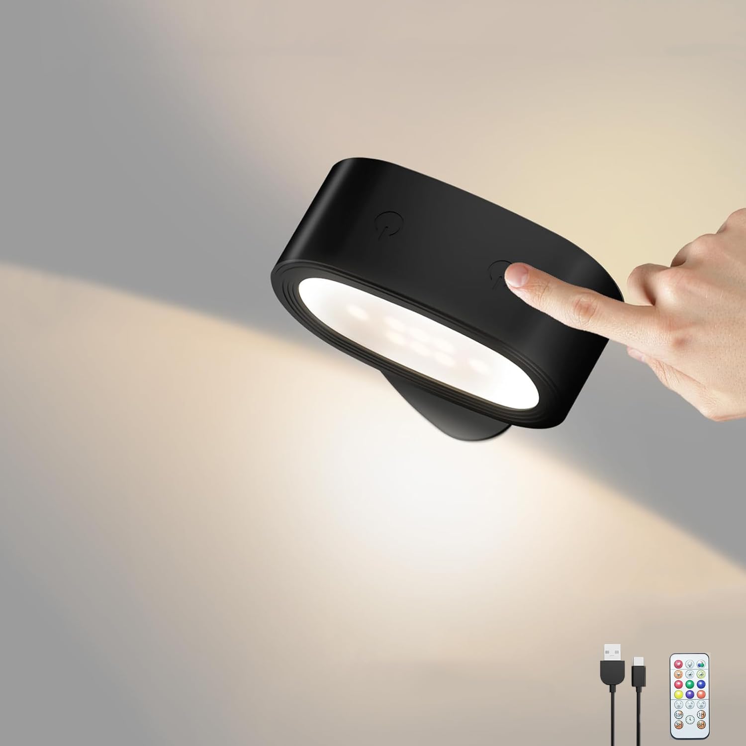 Lámparas de pared con batería para iluminar zonas interiores sin instalación eléctrica