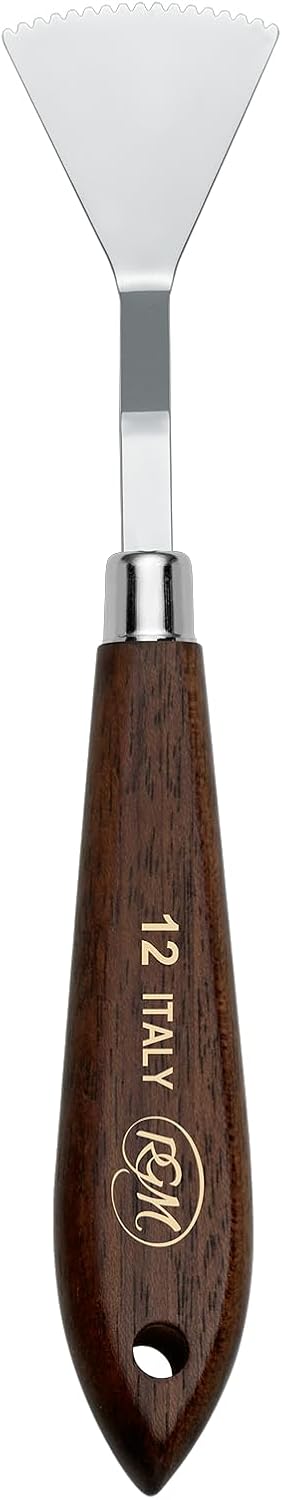 RGM 52005012 52005012 New Age School Line Shape 12 Painting Knife for Pastose Paints and Texture Pastes, for Mixing and Applying Creative Textures, Multicoloured, Universal
