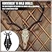 Wonderjune 10 Pcs European Mount Skull Hanger 100% Stainless Steel Deer Skull Hanger with Easy Installation Kits for Wall Display Hanging Mounting Deer Pronghorn Bear Head, Antler Style