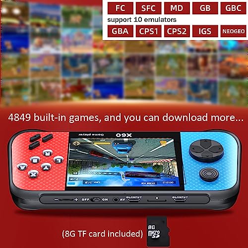 Retro Handheld Game Console For Kids Adults, Mini Game Player Preload 4849 Games, 3.5'' Display Portable Game Machine With 2 Gamepads, Support 2 Players Save Progress And Connect To Tv #TOP4