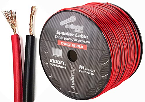 Audiopipe 1000' Feet 16 Ga Gauge Red Black 2 Conductor Speaker Wire Audio Cable #TOP4