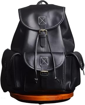 Mens Vintage Backpack For Men Genuine Leather Bags Laptop Backpack Bag