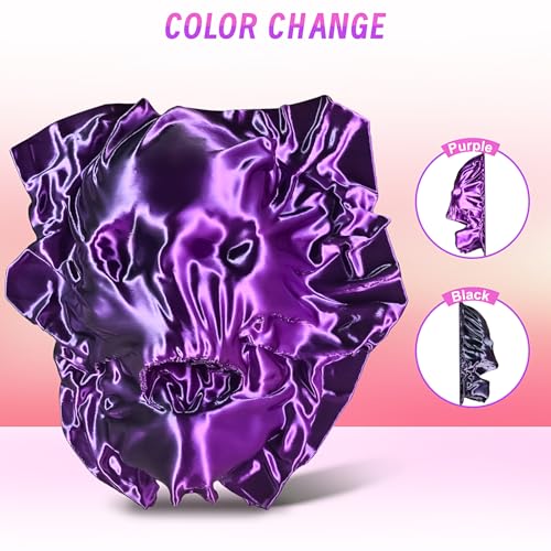 Image of ERYONE Silk Filament PLA+ 1.75mm Shiny 3D Printer Filament, Multicolor PLA 2 in 1, 1kg (2.2LBS) /Spool, HS Silk Dual Color Purple & Black