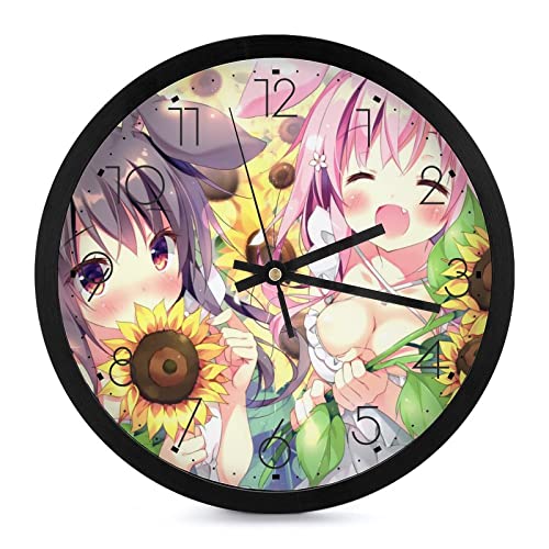 Pendule murale silencieuse 25.4cm horloge moderne tournesol