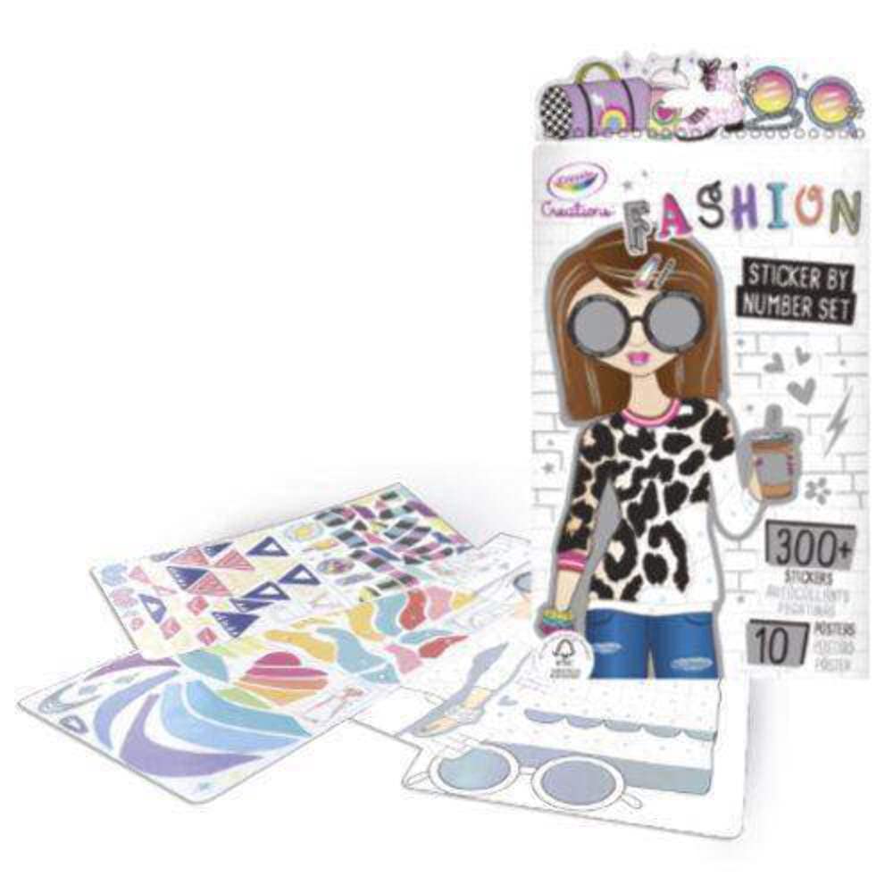 Crayola Creations - Album Crea Tu Moda con Números, Actividades Creativas y Regalo para niñas a Partir de 8 años, 26285
