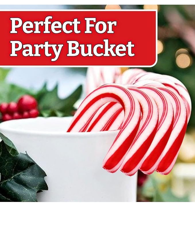 MINI CANDY CANES (1000 MINI CANDY CANES) | Mini Candy Canes Peppermint Flavored | Red & White Stripes - Individually Wrapped Gift Pack | Holiday Candy for Christmas, Santa Parade, ThanksGiving, Holidays