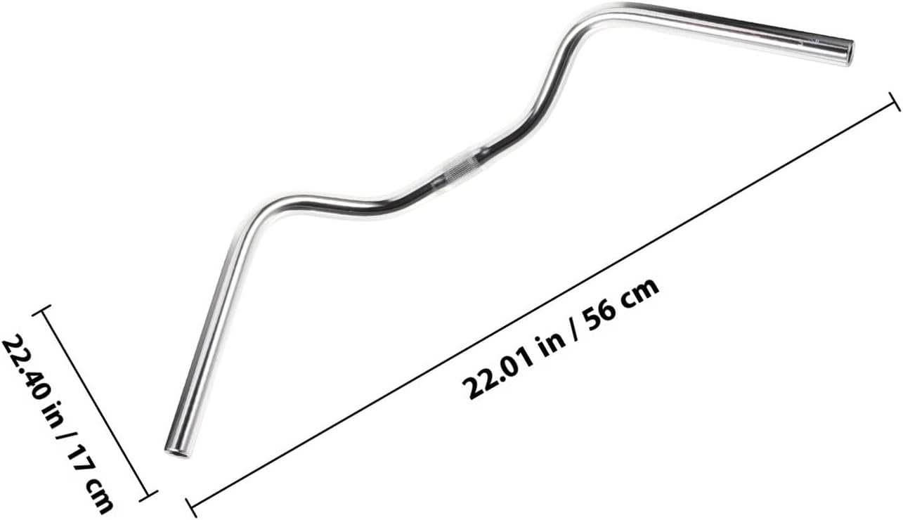 HEMOTON Sturdy Stainless Steel U-shape Bike Handlebar for Outdoor Mountain Biking Easy to Install Retro Bend Handlebar Compatible with Bicycle Styles Cycling Accessory for Travel and