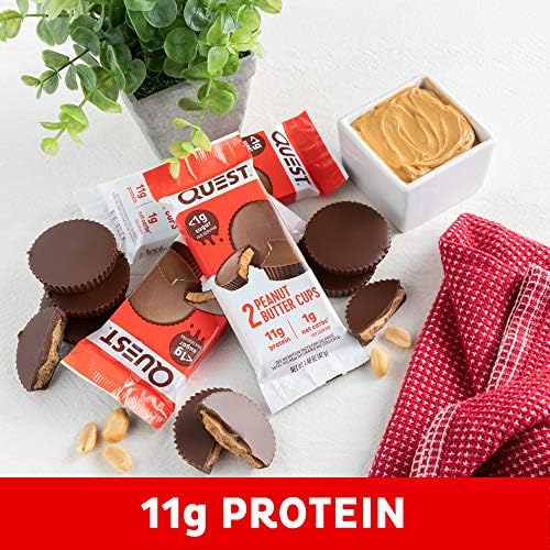 Quest Nutrition High Protein Low Carb, Gluten Free, Keto Friendly, Peanut Butter Cups, 17.76 Ounce