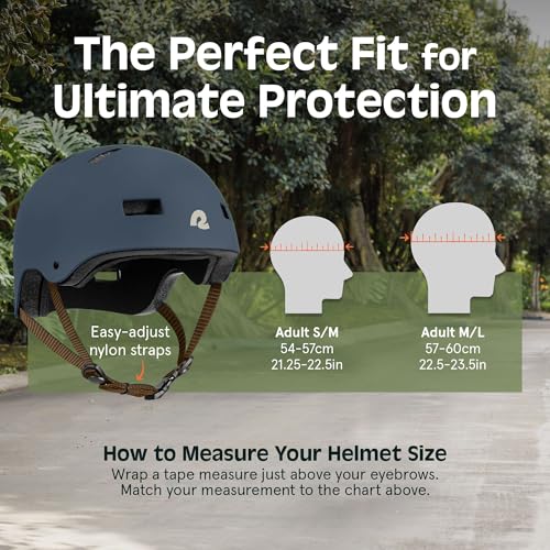 Image of Retrospec Dakota Bicycle / Skateboard Helmet for Adults - Commuter, Bike, Skate, Scooter, Longboard & Incline Skating - Highly Protective & Premium Ventilation- Medium - Matte Navy (Medium: 55-59 cm)