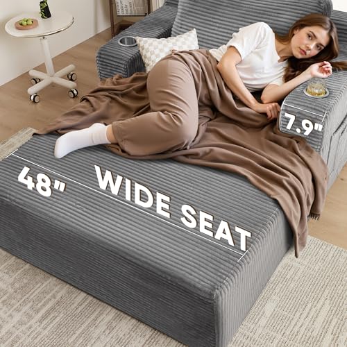 image for Homall Oversized Chaise Lounge Chair, Cloud Couch with Fluffy Upholste