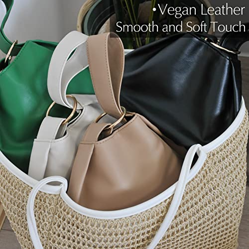 Bolso tipo clutch para mujer de cuero vegano suave miniatura 5