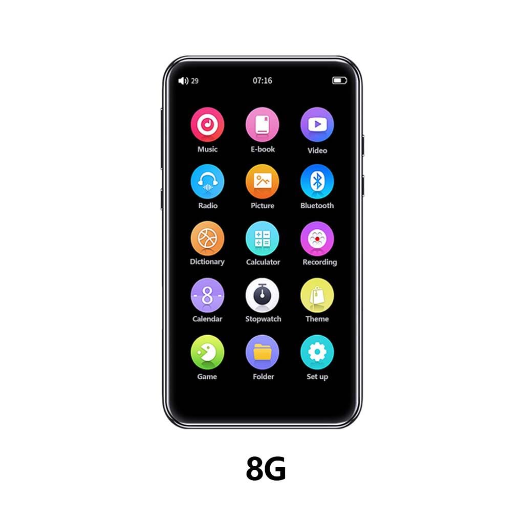 Screen da 4 Pollici Lettore MP5 Compatibile con Bluetooth 5.0 Lettori Musicali Ricaricabili multifunzionali Registratore Regalo di Compleanno