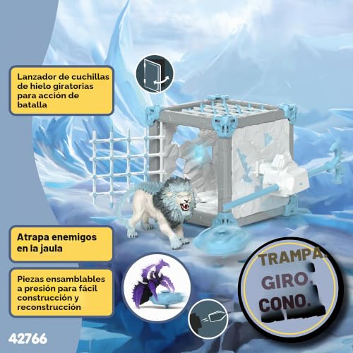 León Hielo BattleCave 42766 schleich ELDRADOR Creatures set de combate coleccionable con 31 piezas 5