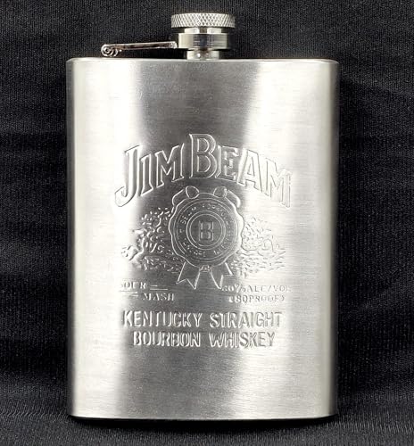 Image of JBS Stainless Steel Hip Flask with Funnel 8 Oz (236 ml) I Engraved Design Wine Whiskey Liquor Flask I Unisex Alcoholic Drinks Holder Pocket Bottle (JB Steel+Funnel)
