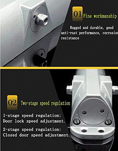 Mais perto de porta ajustável automático mais perto de fácil instalação modelo de montagem de braço