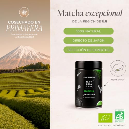 Miniatura 7 de Matcha Premium 100 Ecológico Té Verde En Polvo Orgánico De Japón Té Matcha De Grado Ceremonial Premium Bio Matcha Co 80 G