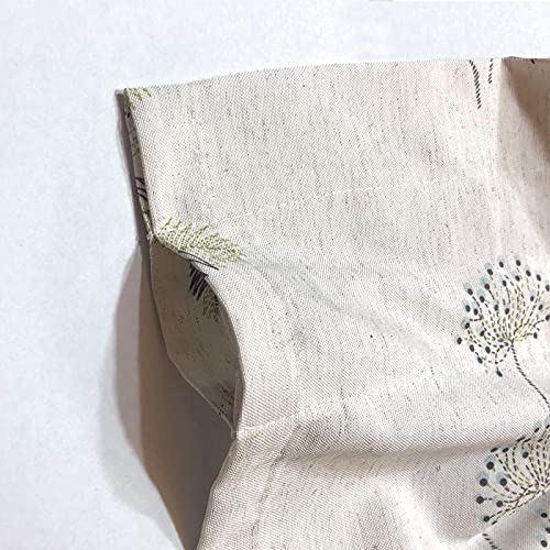 Suouo Linen Textured Valance Bluestone Botanical Printed Floral Curtain For Kitchen Dining Living Room Light Filtering Small Windows Drapes Rod Pocket 1 Panel 52 X 18 Inch Length Green Leaf Sage #TOP4