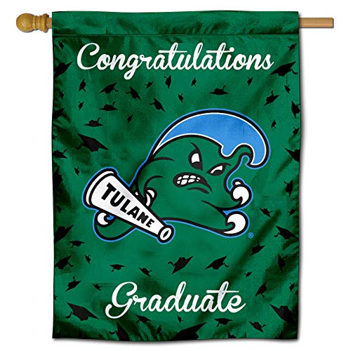 Tulane Green Wave College Graduation Gift Banner Flag