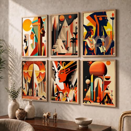 Image of kotart Premium Digital Paintings with Frame for Home Decoration - Painting for Living Room Bedroom Office Room Decor - Painting for Wall Decoration - Pack of 6 (Art 5, 13x17 inch)