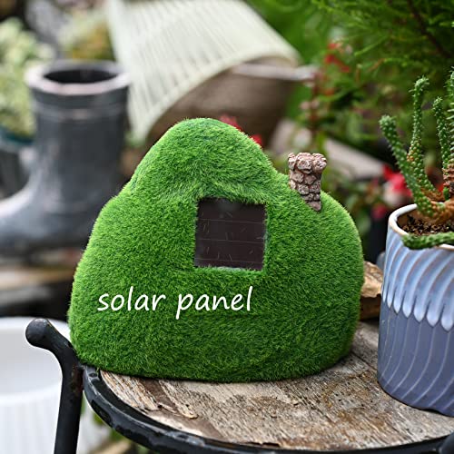 Gardenfans Garden House Statue Outdoor Figurine With Solar Lights Fairy Garden Houses Outdoor Patio Yard Cottage Decor #TOP4