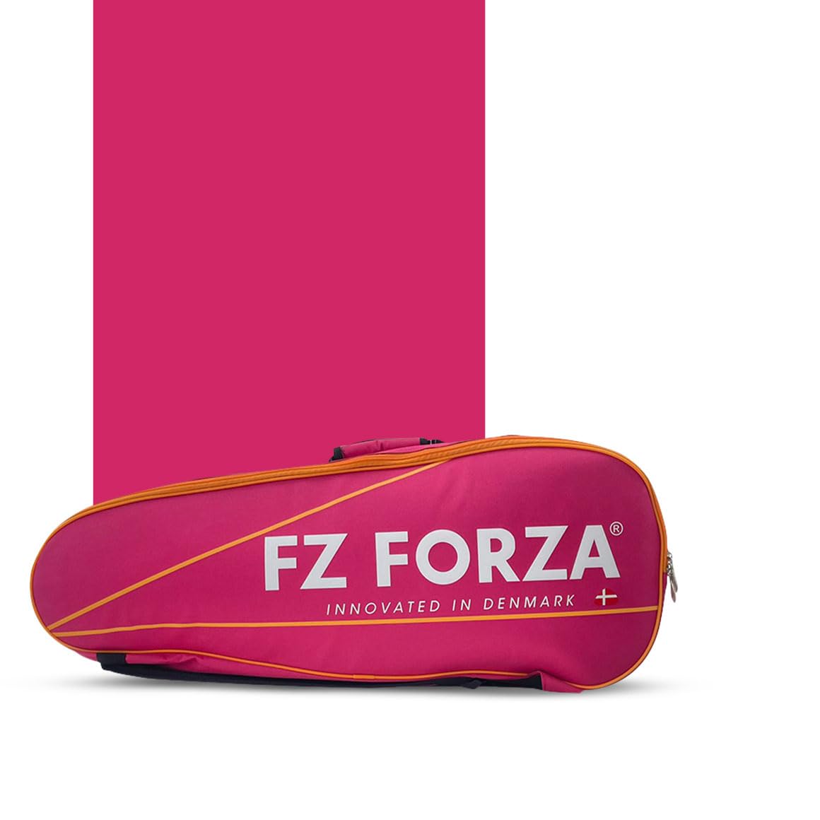 FZ Forza Martak Badminton Racket Bag (Persian Red) - 6 Racket Capacity, Shoe Compartment, Thermal Insulator, Durable Polyester, Double Zipper (24 x 30 x 75 cm)
