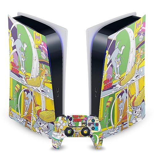 Autocollant vinyle Tom and Jerry pour PS5 Digital et manette DualSense
