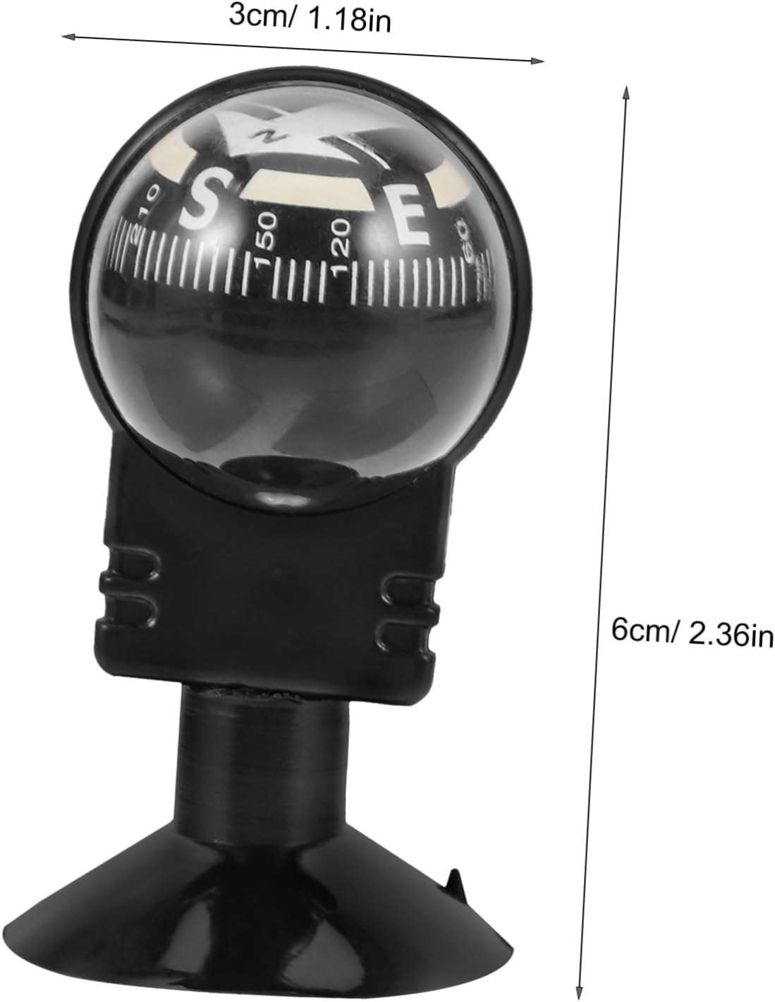Garneck Car Dashboard Compass Compass for Vehicle and Boat Easy to Install Car Decoration High-Precision Direction Guidance Tool for Outdoor Adventures