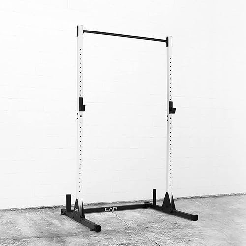 Miniatura 1 de CAPHAUS Estante para sentadillas, jaula de cuarto de gimnasio en casa para entrenamiento de fuerza de cuerpo completo brazos de detección de