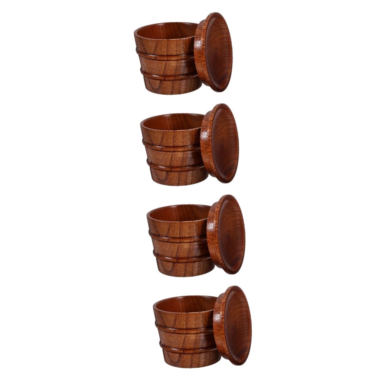 Taza de madera para evitar quemaduras juego duradero ULTECHNOVO con tapa de té
