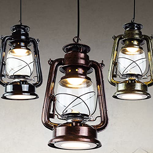 Lámpara de queroseno vintage H3TF5J para iluminar espacios oscuros con estilo bronce 5